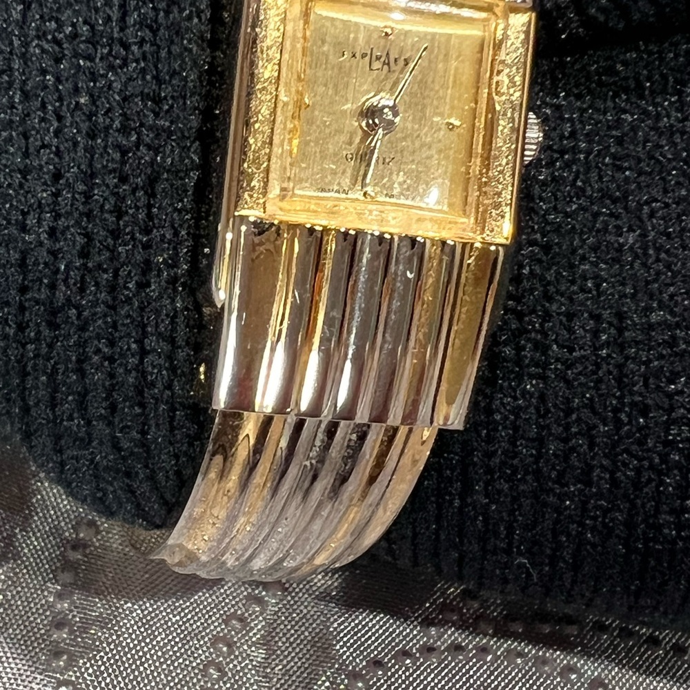 LA express vintage gold watch